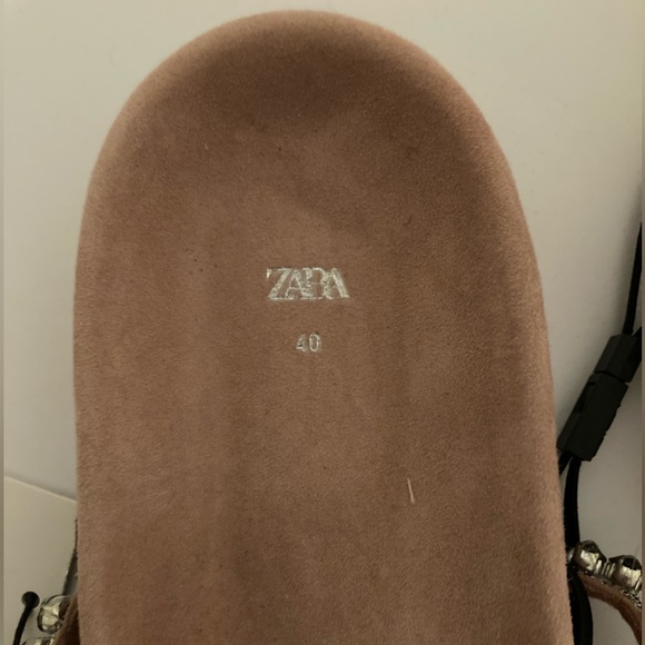 ZARA RHINESTONE FLAT SANDALS - Picture 11 of 12